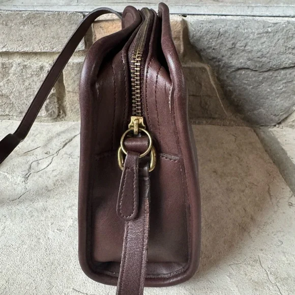 Coach Dark Brown Leather Crossbody Bag - Picture 2 of 15